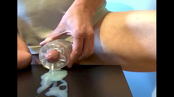 Closeup cumshot after fucking my sextoy