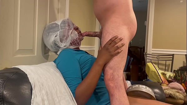 Anonymous black queen pukes vanilla milkshake for small dick master in submissive facefuck