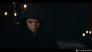 Sexy vampire lesbian threesome girls getting mesmerize into slave submission 