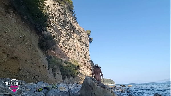 nippleringlover hot masturbating pierced pussy at nude beach huge nipple rings in_extreme piercednipples