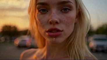 Red Dress Highway Slut: Parking Lot Tit Flash And Hard Public Fuck Ai Generated thumbnail