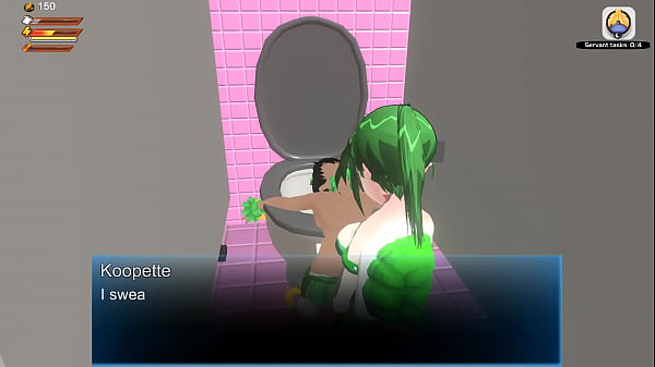 3D Femdom Koopette Facesitting_Piss Spanking Toilet Fart