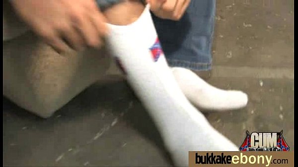 Ebony gets group cumshots 10