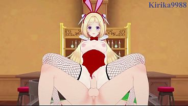 Aki Rosenthal (Bunny Girl) and Usada Pekora (Bunny Girl) intense sex. - Hololive VTuber Hentai 