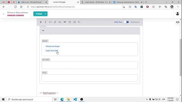 Post a la pagina web 