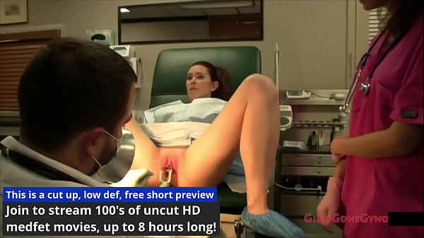Ginger Melody Jordan Undergoes Gyno Exam By Doctor Tampa As Jewel Looks On During Bring Ur 2 Work Day On GirlsGoneGyno 