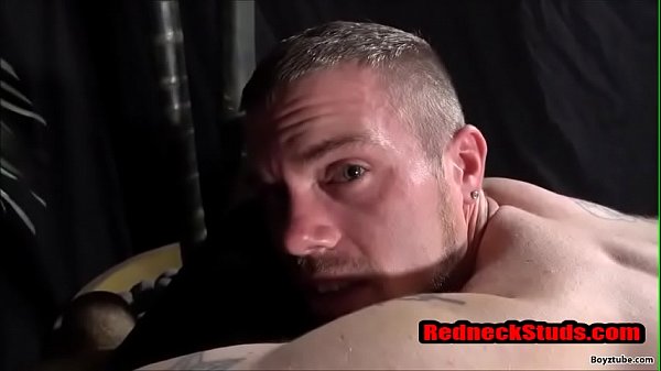 Handsome straight trashy redneck loves his dildo 