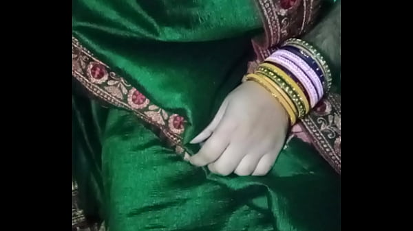 Sissy femboy trying green Saree 