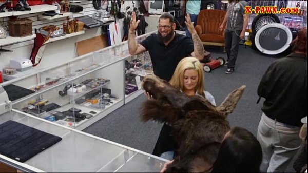 Lesbian couple desperately needs_money fuck with_pawnkeeper