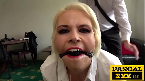 New milf on the block gets a rough welcome to porn