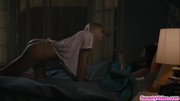 Blonde lesbian detective fingering her brunette girlfriend 