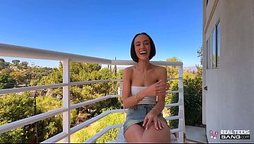 Alex Jett Stretches Gorgeous Brunette Christina Sage's Tight Pussy After Park Tease thumbnail