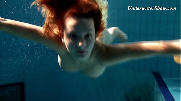 Edwiga teen Russian swims in clothes at_night