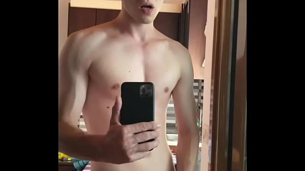 Handsome hot guy in hotel room waiting for 