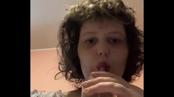 My bestie showing me her sucking skills