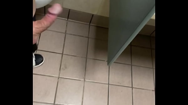 Jerking in a public bathroom! 