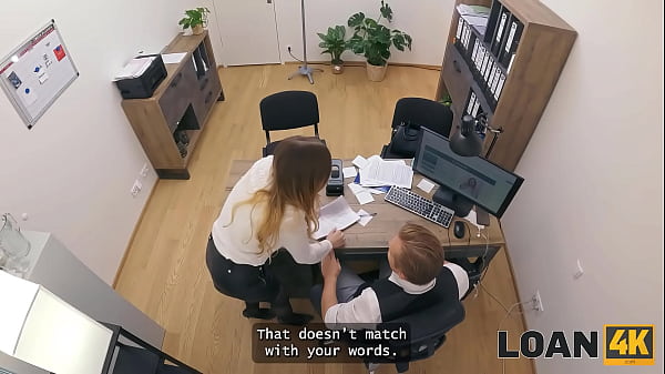 Play MP4 - LOAN4K&period; Blonde Maya with big tits is fucking a bank worker on the office chair while his colleague is watching