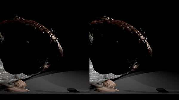 Giant crocodile with giant dick on virtual reality VR 180 