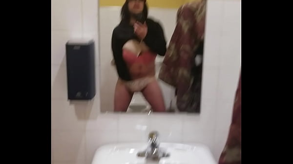 Crossdress slut public  panty cum 