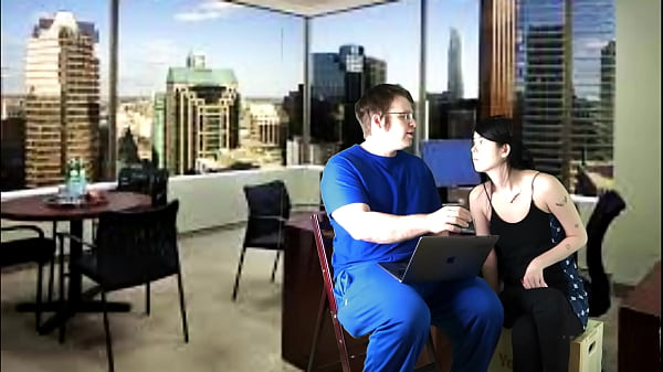 Handsome british it specialist fixes asian teen's broken laptop