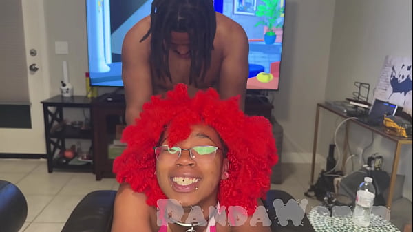 Redhead Ebony Slut Pounded POV 