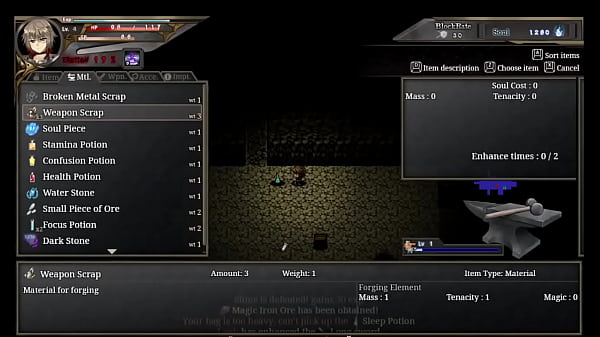 Roguelite game cursed blacksmith by ason cowgirl dungeon crawler alpha version trial 