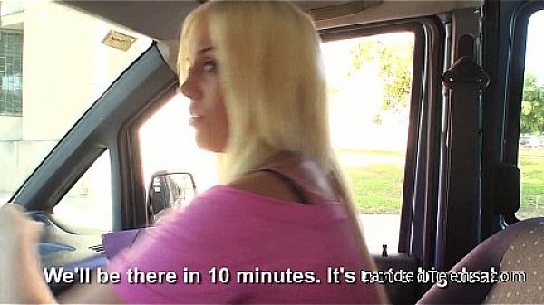 Natural busty teen hitchhiker banging in the car 