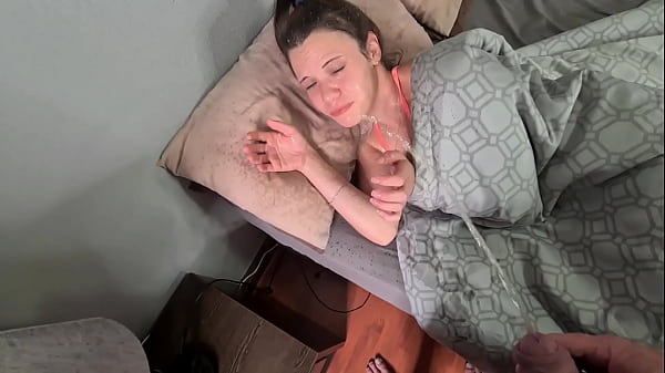 Human toilet sucking my cock after I pissed in her face while she lays in bed | POV 