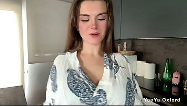 Play MP4 - Busty Step Mother Seduces Step Son by her yummy cock at the kitchen&comma; shows him milky tits and masturbating