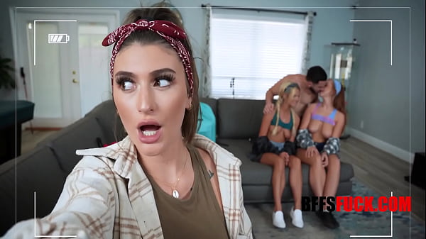 Teens_Get On Their Knees And Tend To This Hot_Stud