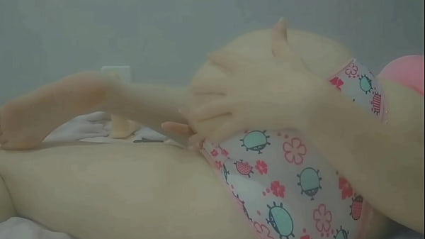 Teasing dildo play cute student alone at home 