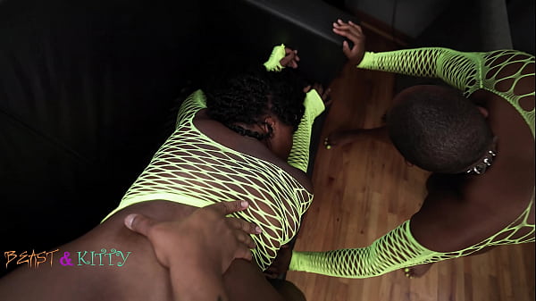 Play MP4 - Ebony babe with a lot of ass fucked from behind in front of her friends