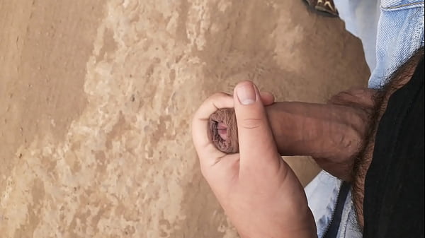 paja en campo de desierto 