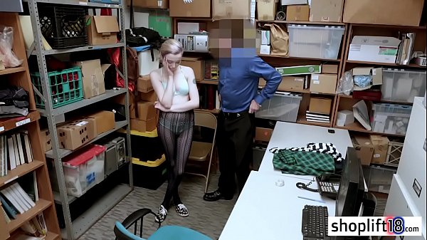 Petite_blonde teen busted_and banged by a policeman