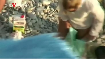 Beach voyeur hardcore group sex in a beach swingers camp