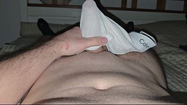 Hot Guy PhantomGentX Gay Solo Jerks and Moans in White Calvin Klein