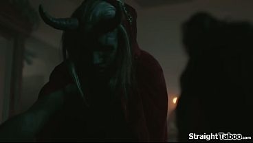 At midnight the krampus visits me again to claim her needs to distract the monstrosity till morning and seduces fucks the monster 