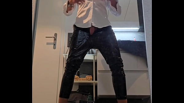 Two horny wanks in front of the mirror 