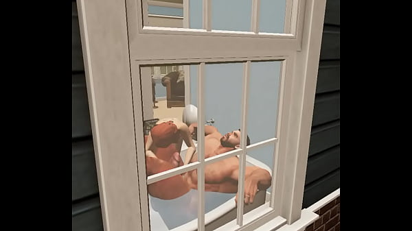 spying on hunky neighbor 