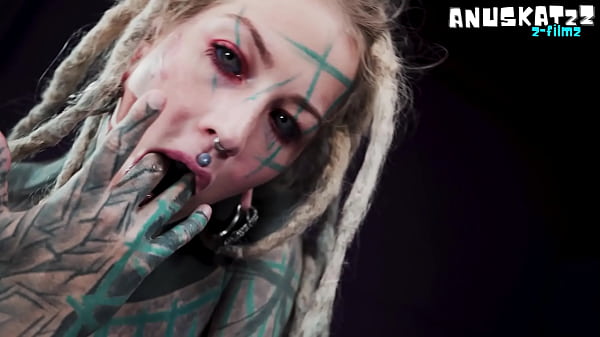 TATTOO PIERCED alt girl gives SLOPPY BJ and gets ANAL fucked 