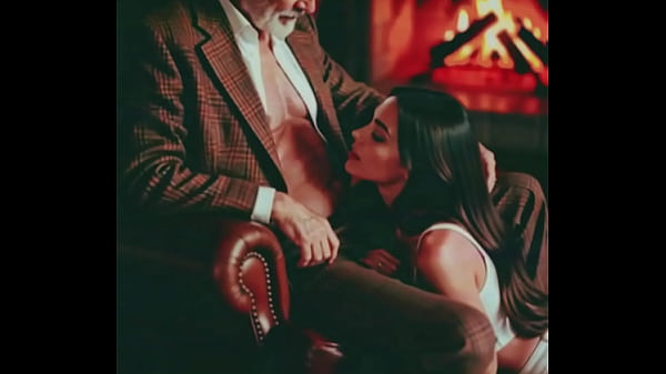 Novinha mama coroa na sala