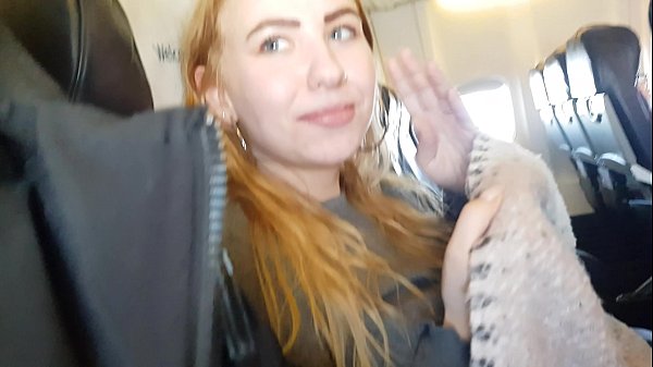 PUBLIC AIRPLANE Handjob and Blowjob - Bella_Mur