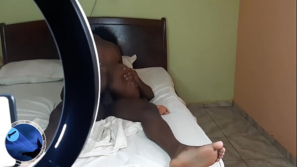 Black man dirty talk jerk off his huge cock big cumload on girl 