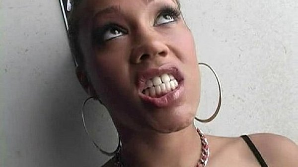 Ebony Slut Fucks A White Gloryhole Cock In Her First Interracial Scene 10 