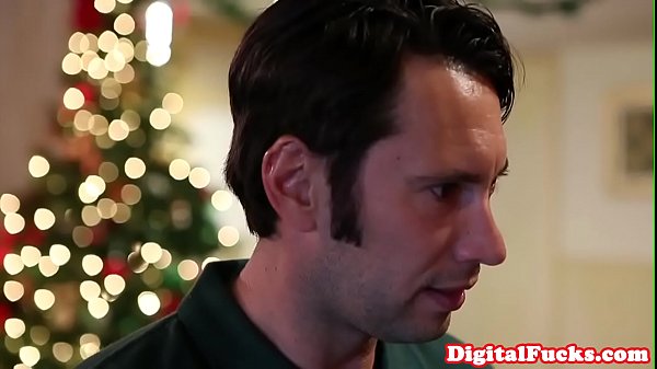 Christmasbabe doggystyled by santa