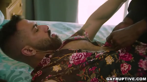 Hunk gays Andre Donovan and Adam Ramzi kissing and getting more intimate with each other 