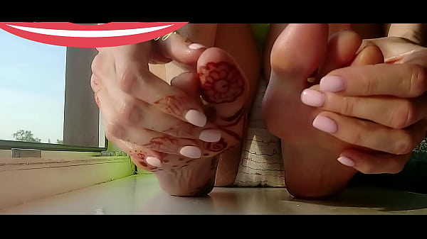 my_sweet oily legs_and fingers I doa foot_massage_and a candle with panties because I m without a_skirt foot feetish GinnaGg