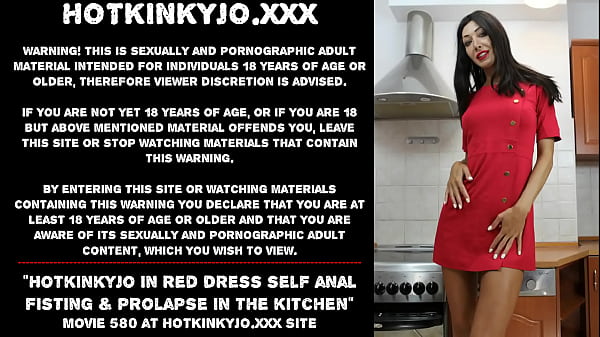 Hotkinkyjoin red_dress self anal_fisting_prolapsein the_kitchen