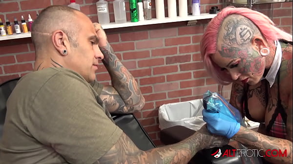 Big titty Evilyn Ink tattoos Sascha then getsfucked