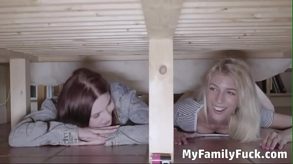 Watch Step Brother Fucks His step Sister and step Mom While They're Stuck - Missy Luv, Mia Evans